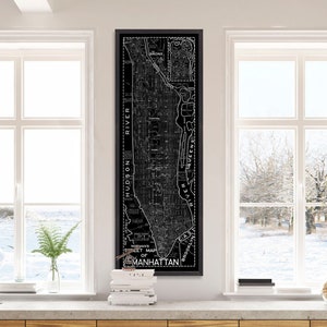Manhattan Street Map Print - Vintage NYC - Detailed Map Of New York City - Circa 1955 New York Map Print - Manhattan Wall Map