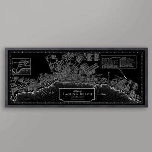 Laguna Beach Map - Vintage Laguna Beach Map Poster Print - Vintage California - Orange County USA - Street Map