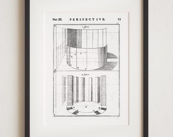 Perspective Illustration Art Print: 18th Century Abstract Room Decor