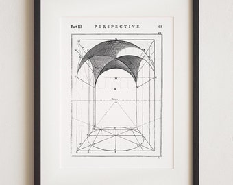 Perspective Art Print: 18th Century Illustration, Plate #9