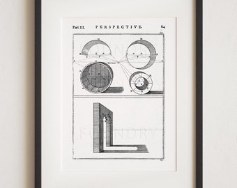 Perspective Art Print: 18th Century French Technical Drawing
