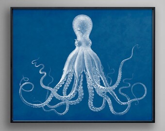 Vintage Octopus Print: Lord Bodner Nautical Art, Circa 1800s