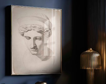 18th Century Greek Statue Print: Italian Art Illustration