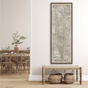 Manhattan NYC Map Sepia Print - Vintage New York - Street Map Of New York City - 1950s Manhattan Map Print - NYC Wall Art - Big Apple Map