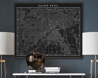 SAINT PAUL City Map - Old Street Map - Vintage St Paul - Street Guide Saint Paul - Map of St Paul Minnesota - Large City Map of St Paul MN