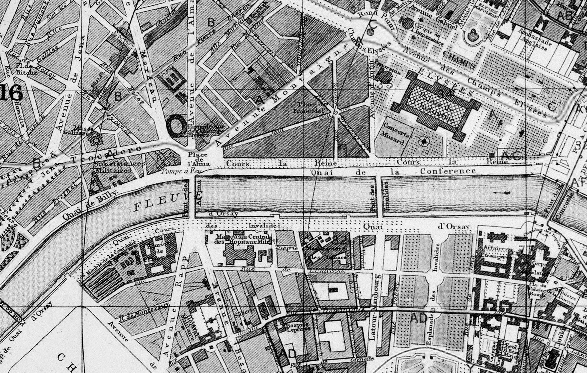 CIRCA 1883 LETTS MAP of Paris Vintage Paris Map Paris Map Etsy Canada