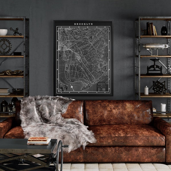 Vintage Brooklyn Map Art Print: Kings County, 1920s Atlas