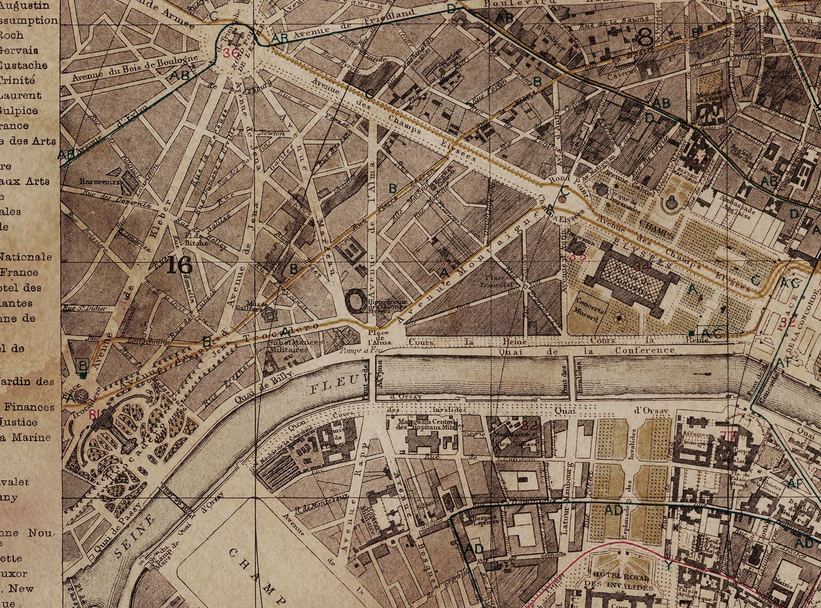 LETTS MAP of Paris Retro City Map Old Map of Paris Vintage - Etsy Canada