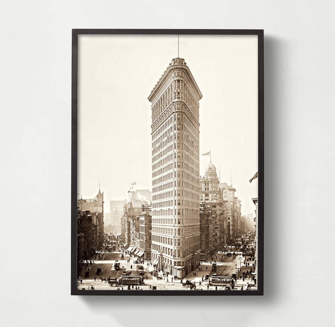 Flatiron Building New York City Vintage Architecture NYC Flat Iron Building Vintage Flatiron Skyscraper Photos Building Print NYC Art Etsy
