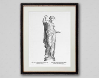French Statue Engraving Art Print #6 - Versailles Decor