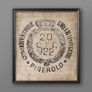 18TH CENTURY EUROPEAN DOCUMENT Seal #7, Coat of Arms, Crest, Heraldry, Heraldic Poster, Vintage Family Crest, Vintage Coat of Arms, Wall Art