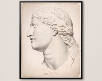 18th Century Greek Statue Engraving: Classic Sculpture Art Print
