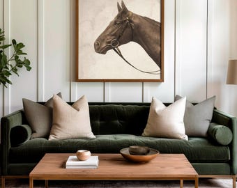 Vintage Equestrian Horse Print: English Countryside Decor