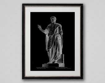 Cabinet du Roi Recueil De Gravure #12 - Renaissance Period Print - Palace of Versailles Sculpture Art - Vintage French Revolution - Statue