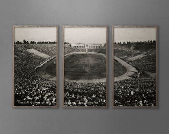 VINTAGE LOS ANGELES California Memorial Coliseum Stadium, Vintage Football Game, Los Angeles Rams Poster, la Dodgers art, usc football print