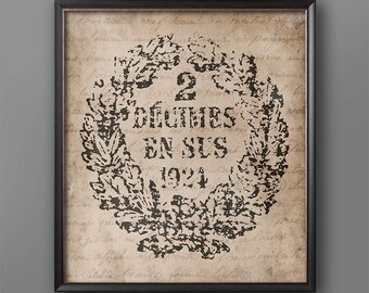 18th Century European Document Seal Print: Heraldry Art