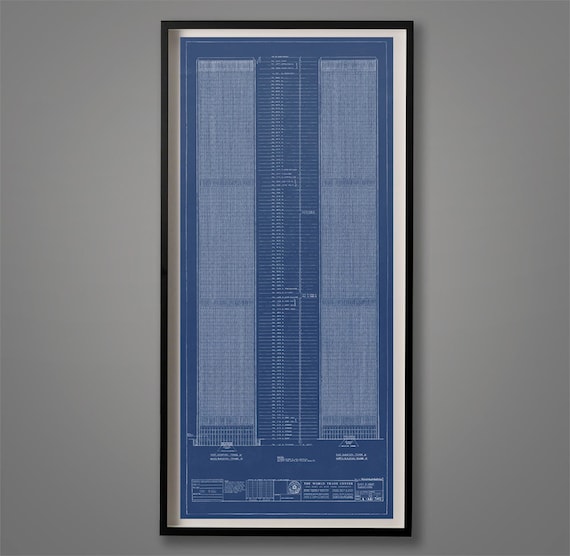 WORLD TRADE CENTER Blueprints Vintage Architecture Wtc Etsy