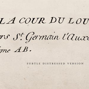 May include: A vintage book cover with the title "LA COUR DU LOU" and the text "ers S: Germain l'Auxeigne AB." The cover has a distressed, subtle look.