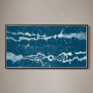 SPACE ELECTRICITY STAR Map, Milky Way Galaxy Print, Astronomy Art, Scientific Print, Science Art, Astrology Print, Zodiac Print, Star Chart