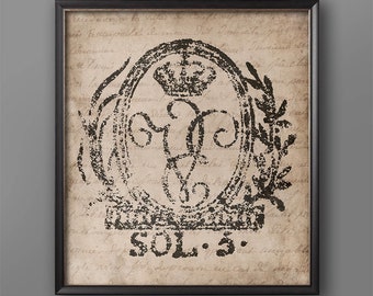 18th Century Heraldry Poster: European Document Seal Art Print