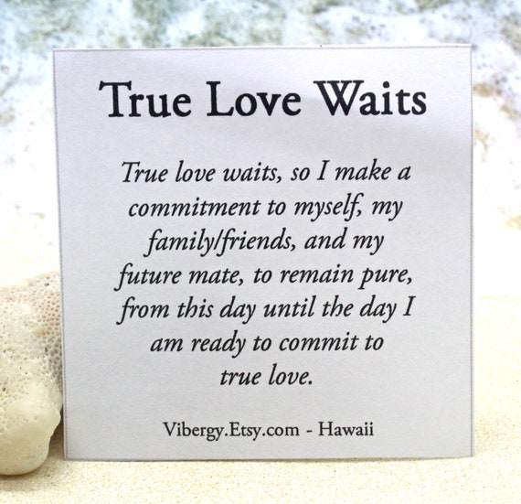 True Love Waits Commitment Card