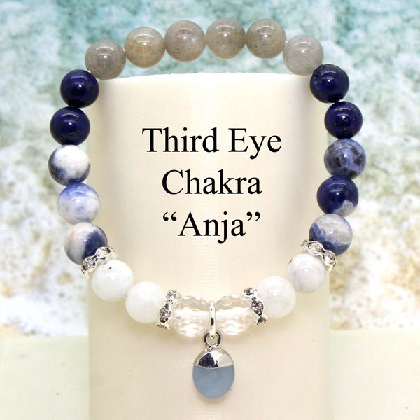 THIRD EYE Chakra / Healing Bracelet / Spiritual Awakening / Sixth Sense / Anja / Clarity / Third Eye Chakra / Chakra Recharging