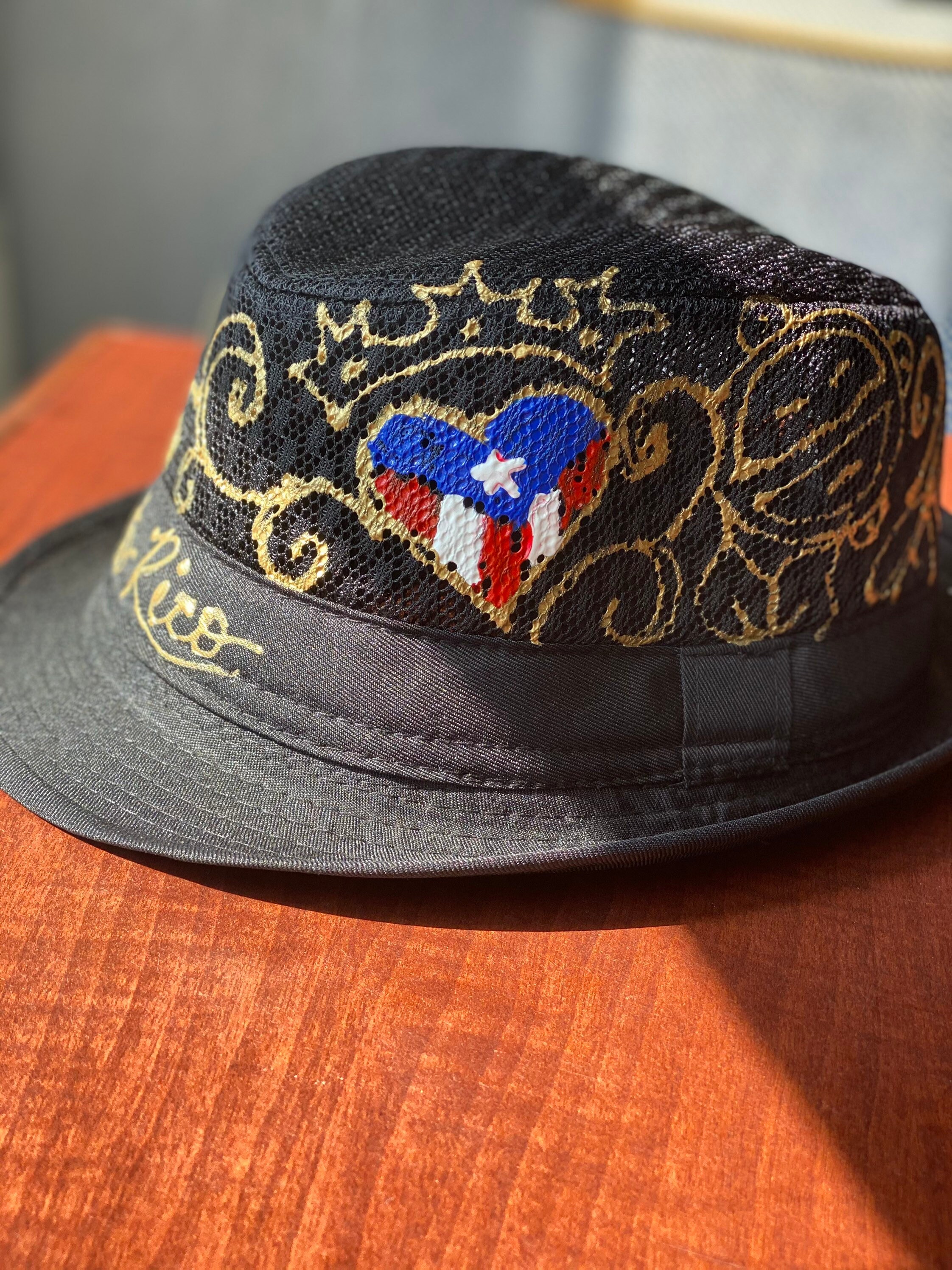 Hand Painted Fedora Customized Puerto Rico and More by Izis La - Etsy