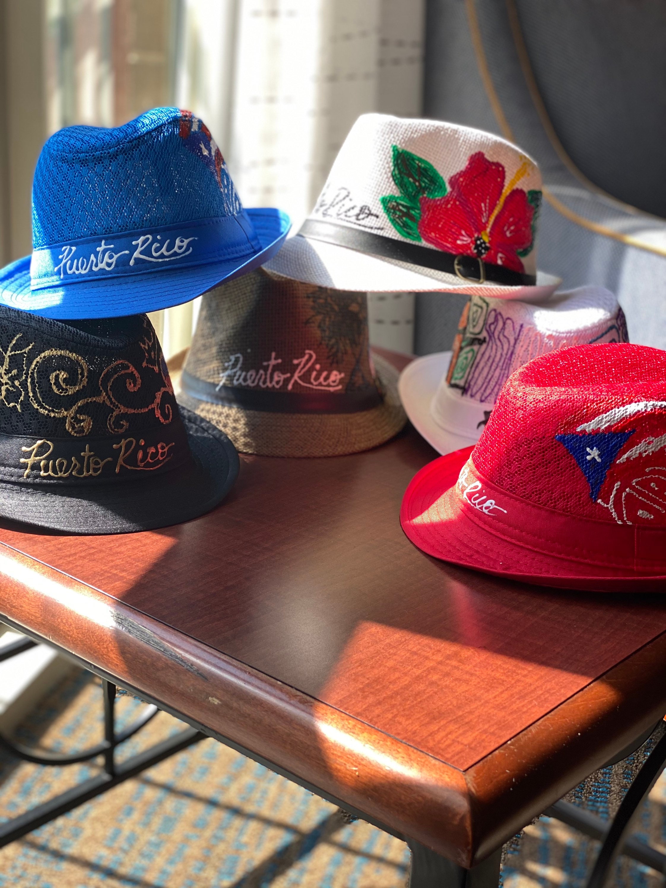 Hand Painted Fedora Customized Puerto Rico and More by Izis La