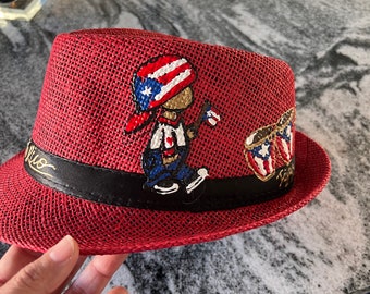 BORICUA little boy plus Pueblo name - color of hat will be different