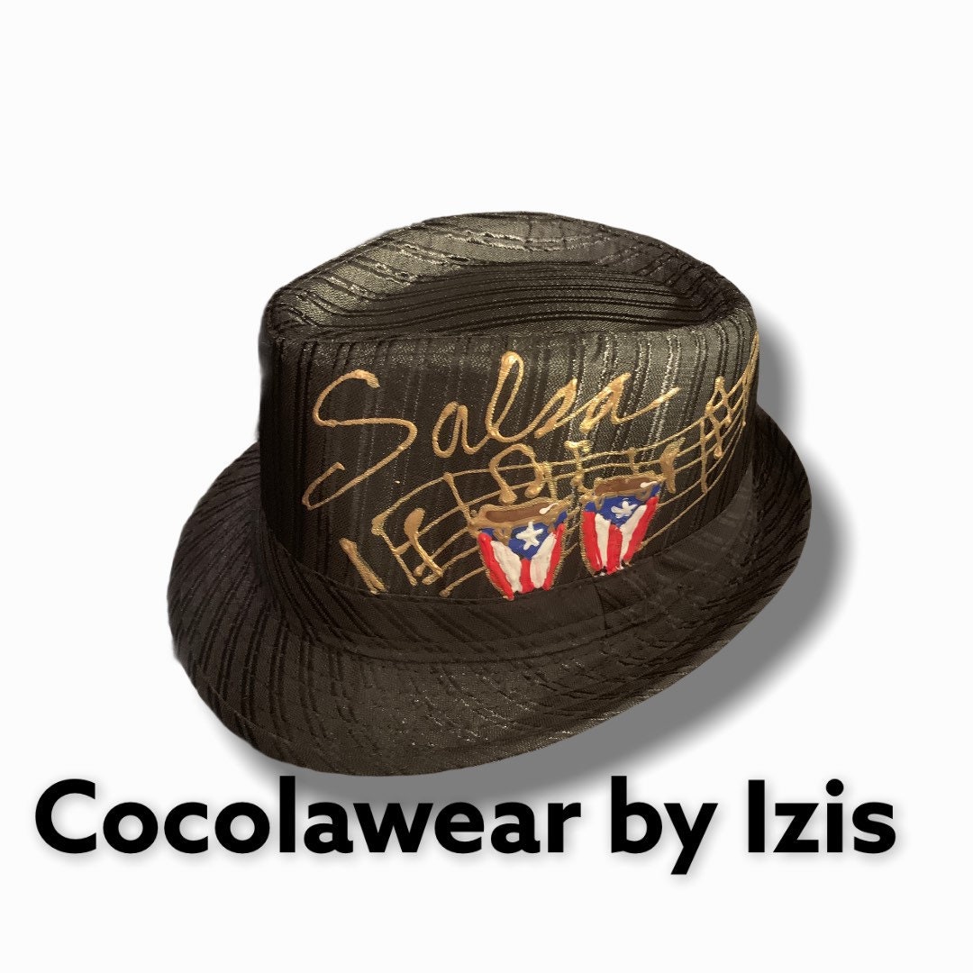 Hand Painted Fedora Customized Puerto Rico and More by Izis La - Etsy