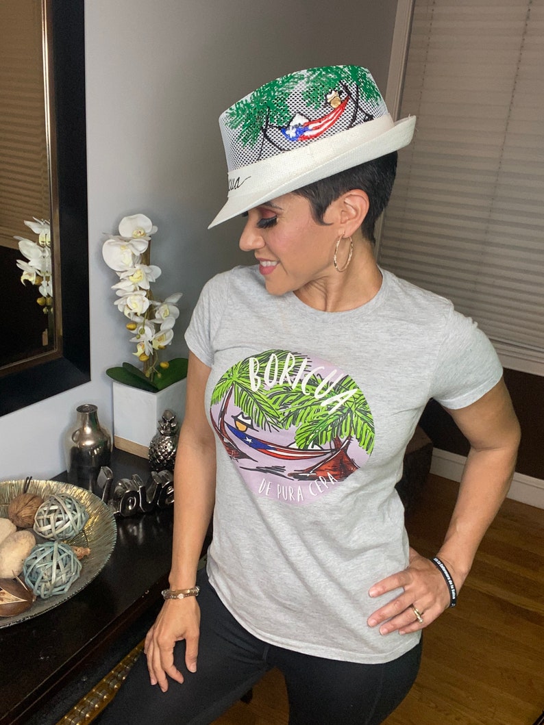 Hand Painted Fedora Customized Puerto Rico and More by Izis La - Etsy