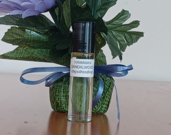 HAWAIIAN SANDALWOOD Fragrance Body Oil - 100% Pure and Thick 1/3 oz