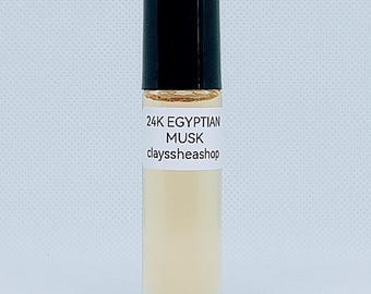 24K EGYPTIAN MUSK Fragrance Body Oil - 100% Pure and Thick