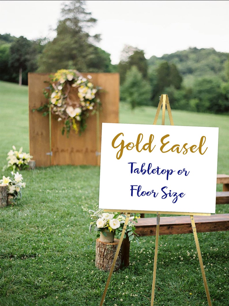 Gold Easel Stand Floor Easel Stand Wedding Easel Easel for Etsy