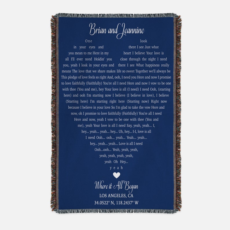 Cotton Anniversary Gifts For Wife Cotton Blanket Wedding Etsy