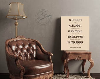 Personalized special dates sign, What a difference a day makes gift for her