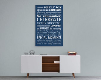 Personalized canvas print housewarming gift with your own family rules