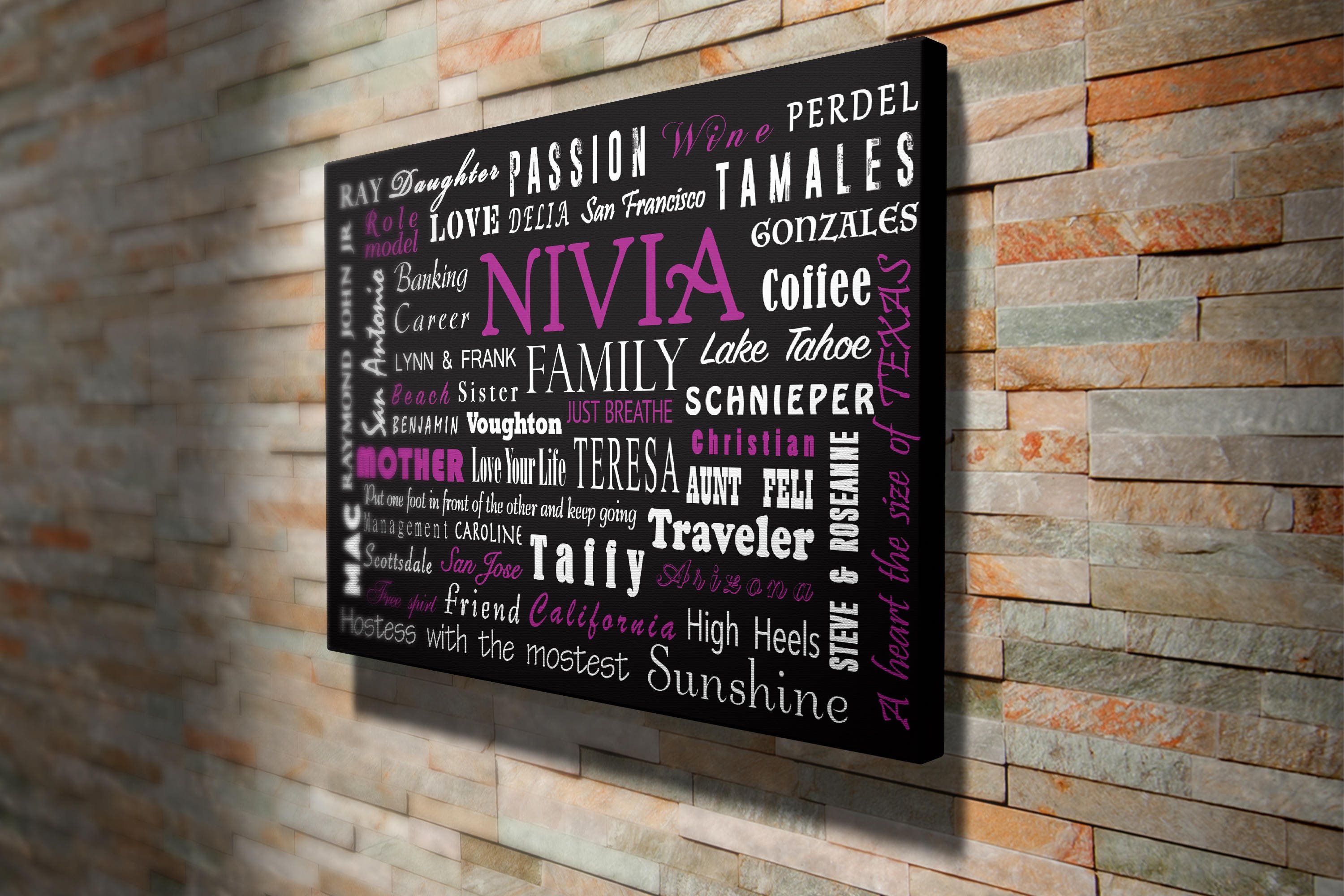 Custom Word Art Print Wall Art Word Art Canvas Wall Art Word Etsy