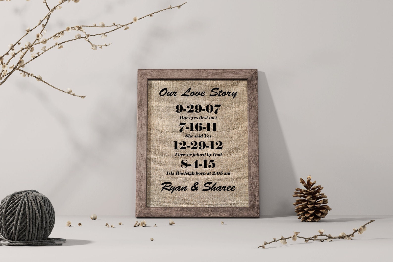 What a Difference a Day Makes Burlap Print Wife Mothers Day Etsy