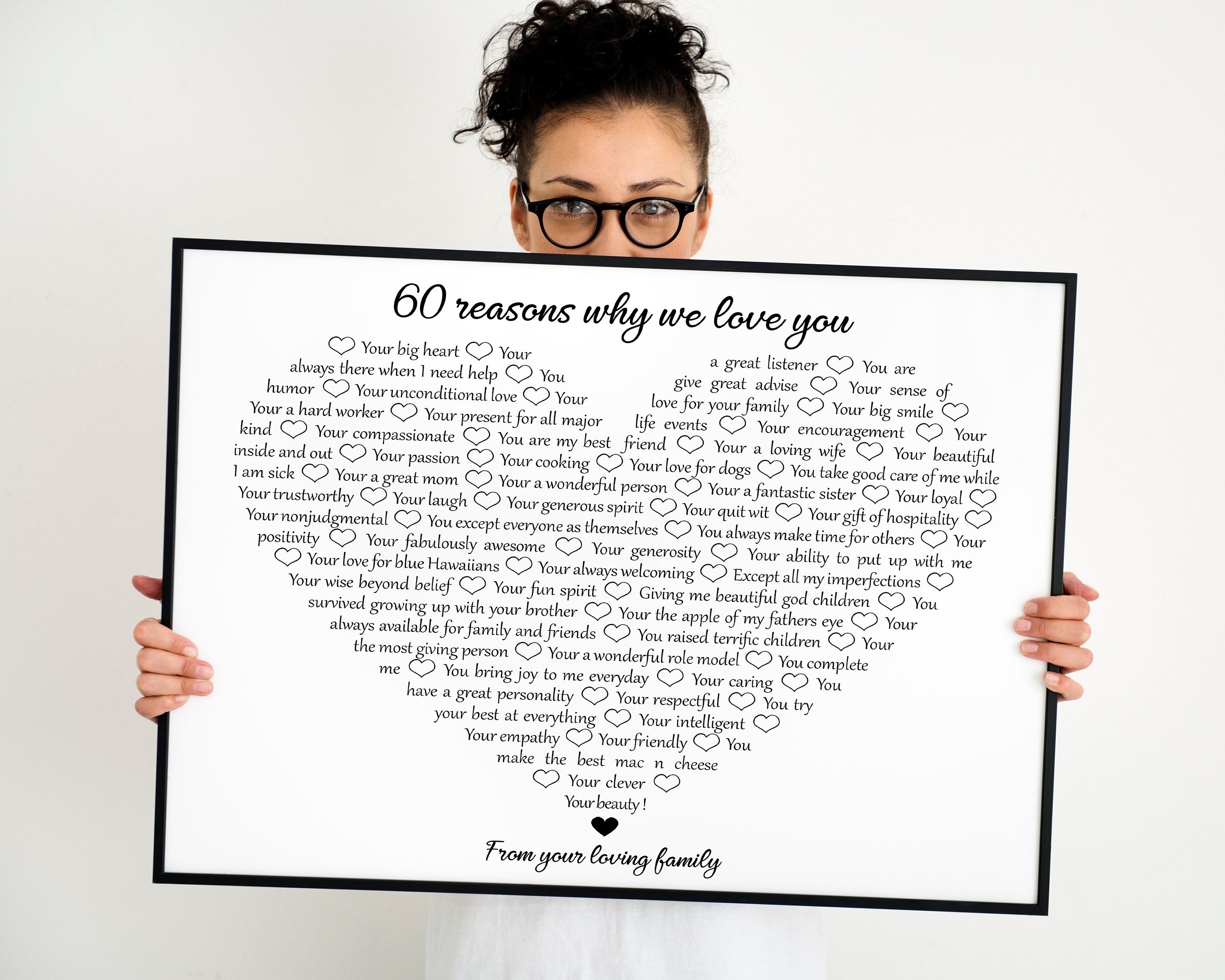 40 Reasons Why We Love You Things I Love About You Birthday | Etsy