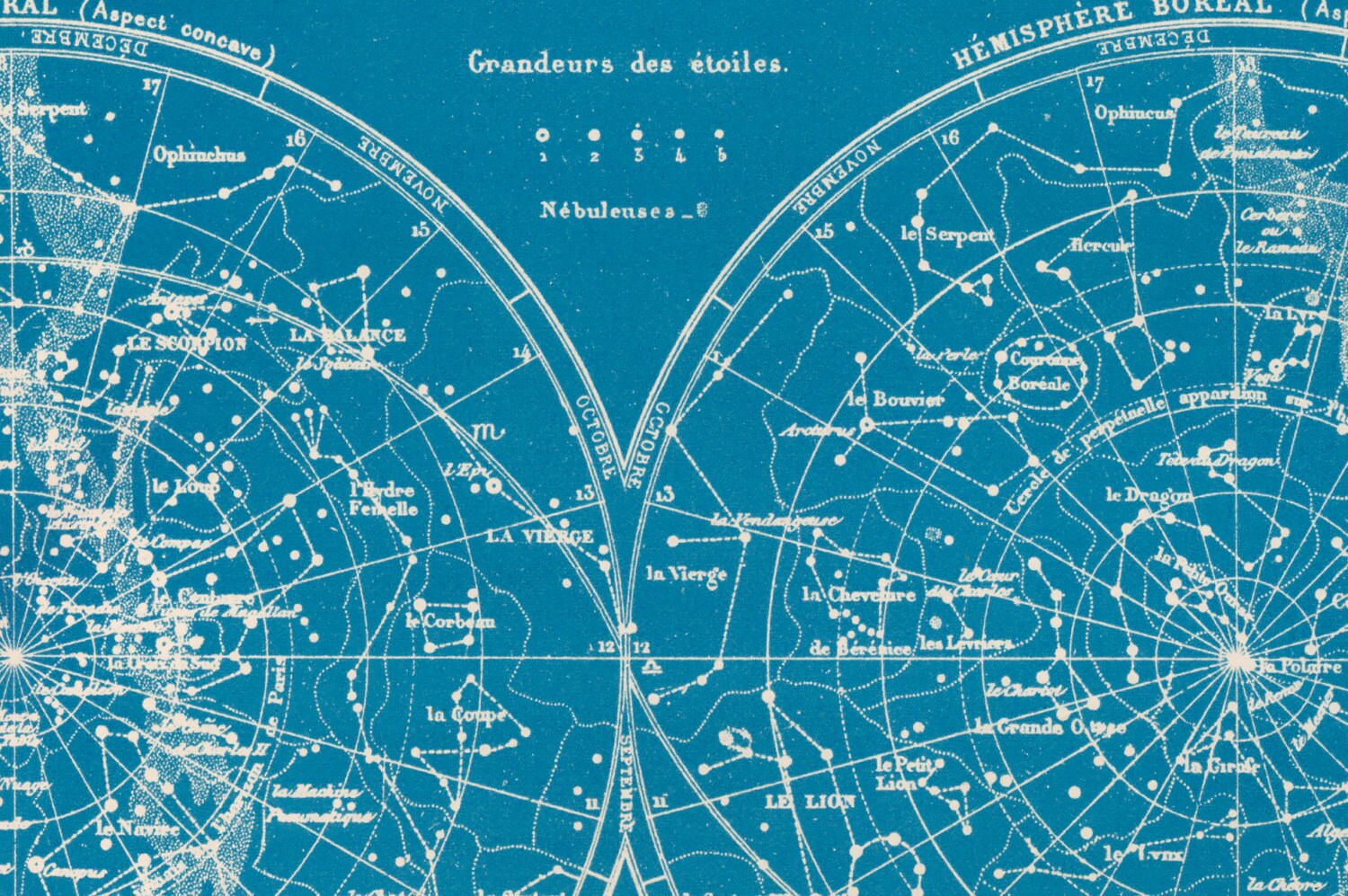 Planisphere Celeste Star Chart, Sky Map, Constellation Map, Celestial Guide, Astrology Chart
