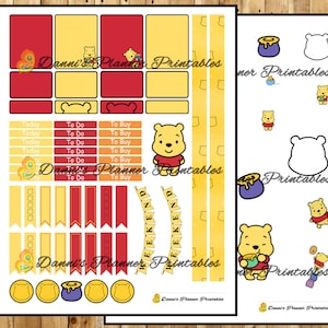 Winnie the Pooh Printable Sticker Planner Kit - Etsy