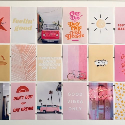 Neutral Beige Wall Collage Kit Print Pack Teen Bedroom Dorm - Etsy