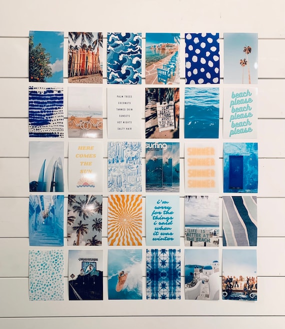 The Summer Blues Pack. 30 Ct. Print Set. Bedroom Prints Wall | Etsy