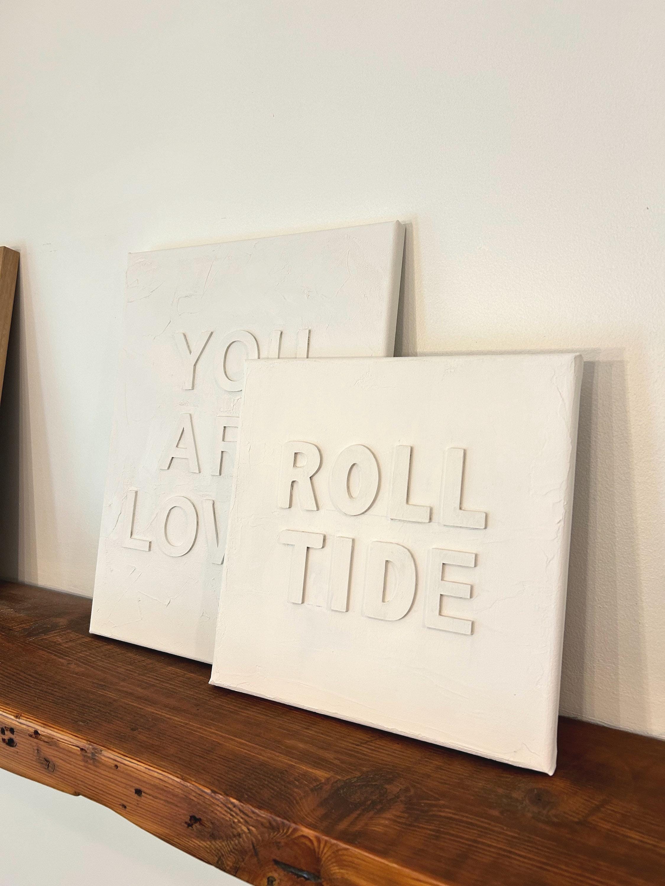 Custom Block Letter Canvas, Dorm room decor, Custom wall decor, College wall decor, Girls room wall decor, textured letter painting