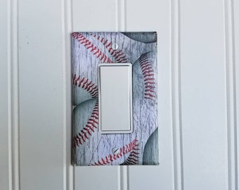 Baseball Light Switch Cover, Old School Baseball, Traditional Baseball, Baseball Cards, Classic Baseball, Baseball Player Decor, Baseballs
