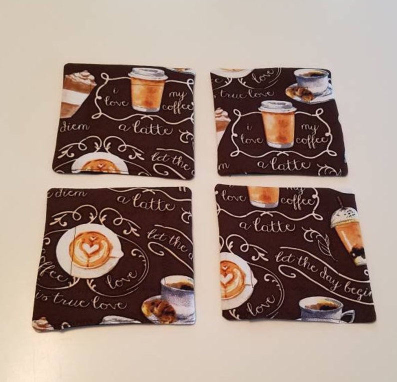 I Latte My Coffee Cup Sleeve and Fabric Coaster Coffee Cup image 7