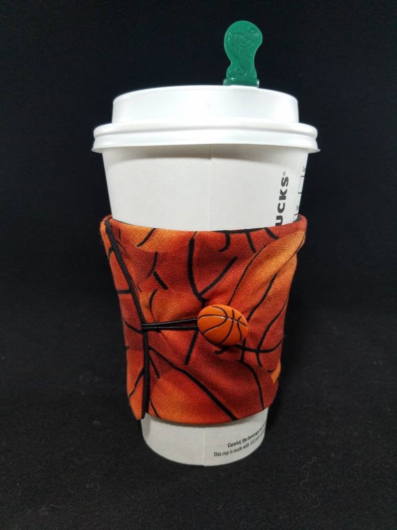 Basketball Coffee Cup Sleeve Basketball Coffee Cup Etsy