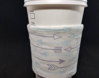 Arrow Coffee Cup Sleeve, Flower Coffee Cup, Arrow Reusable Cup Sleeve, Disposable Coffee Cup Warmer, Insulated Coffee Holder, Arrow Decor