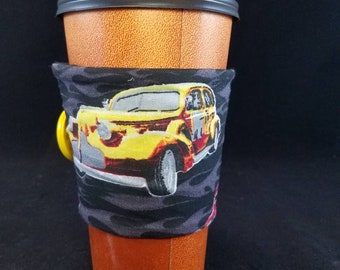 Classic Car Coffee Cup Sleeve, Classic Car Coffee Cup, Car Reusable Cup, Disposable Coffee Warmer, Car Lovers Insulated Coffee Holder